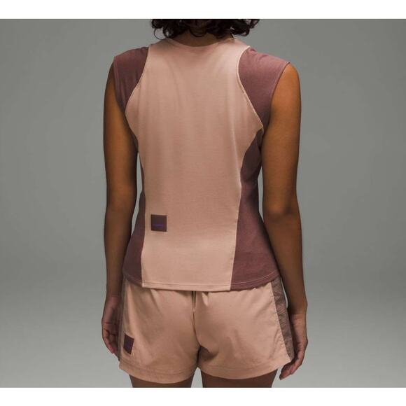Lululemon Cap Sleeve Hiking Tank Top Pink Clay / Dark Oxide Sz 4 Brand New - Picture 2 of 12